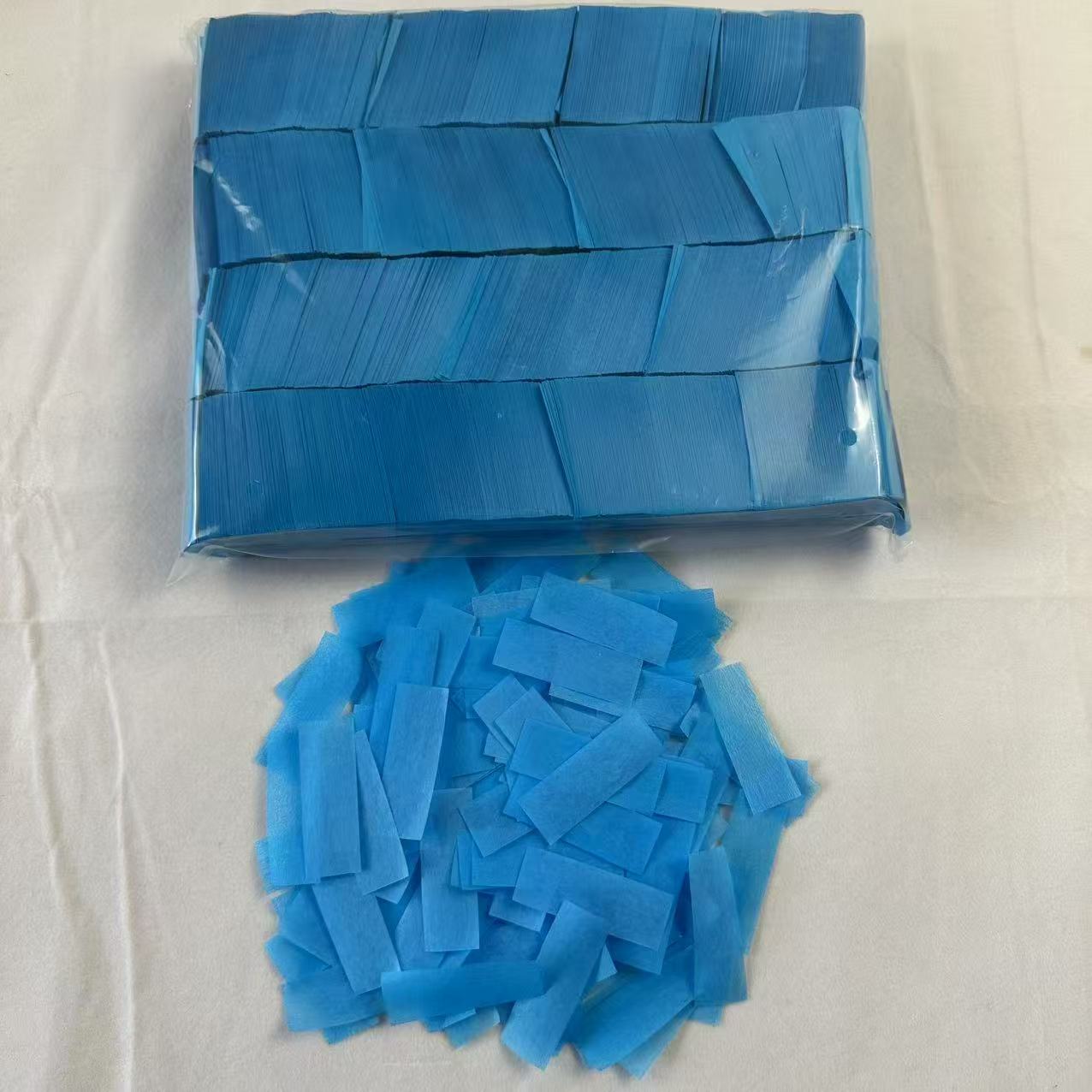 Light Blue Rectangular Confetti