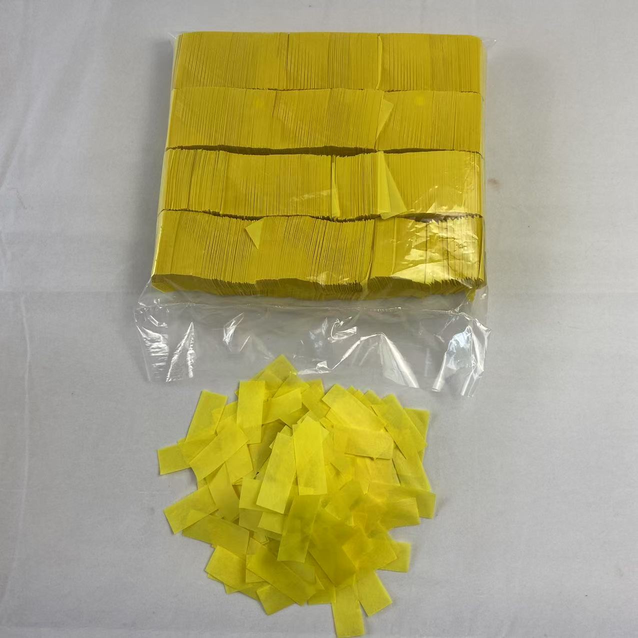 Yellow Rectangular Celebration Confetti