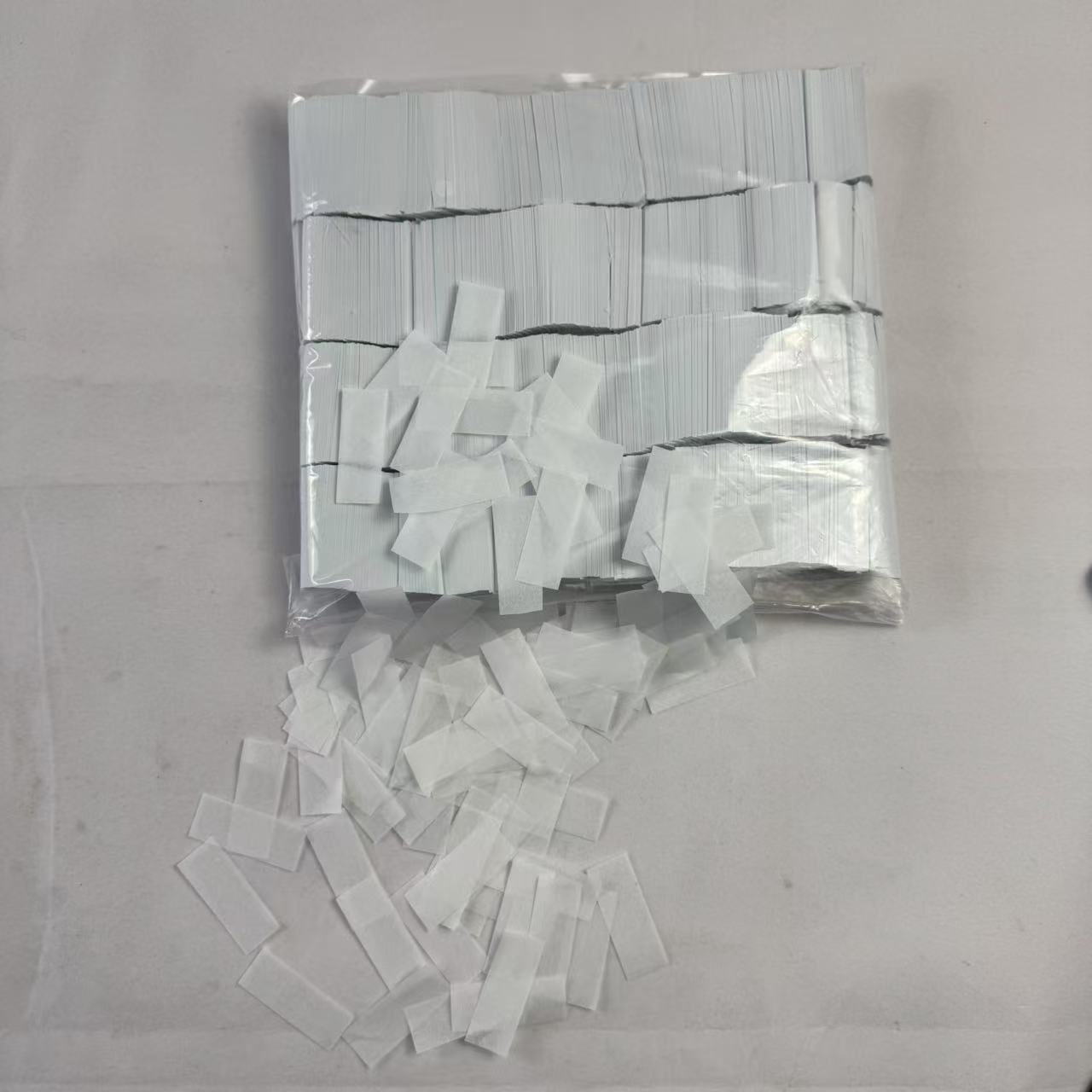 White Rectangular Celebration Confetti