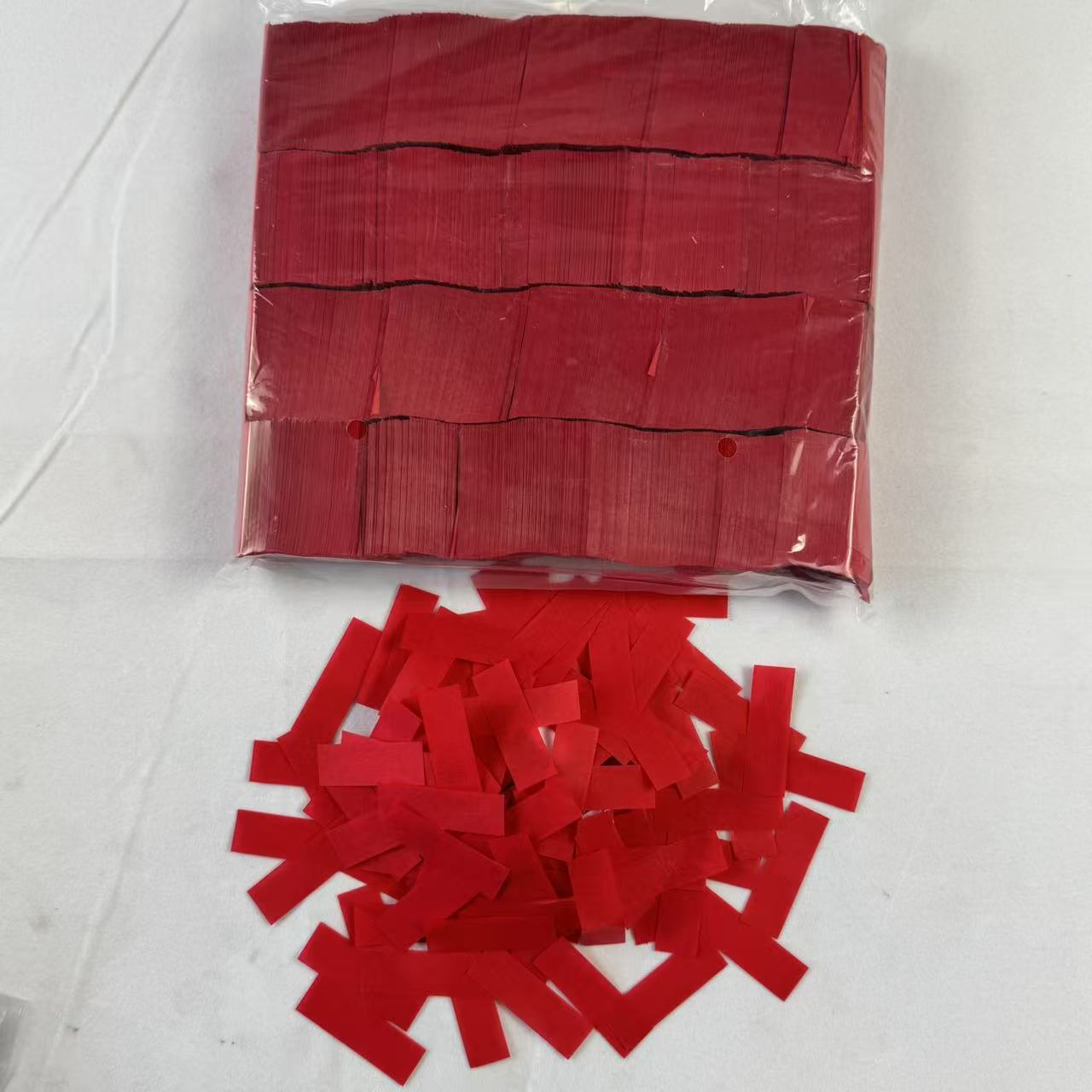 Red Rectangular Celebration Confetti
