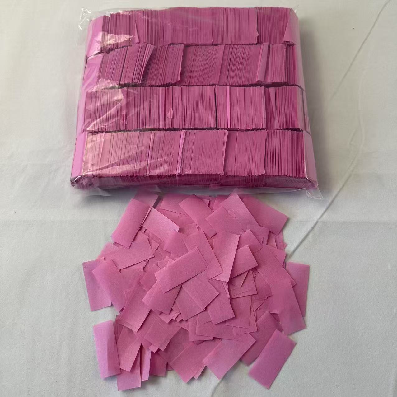 Pink Rectangular Celebration Confetti