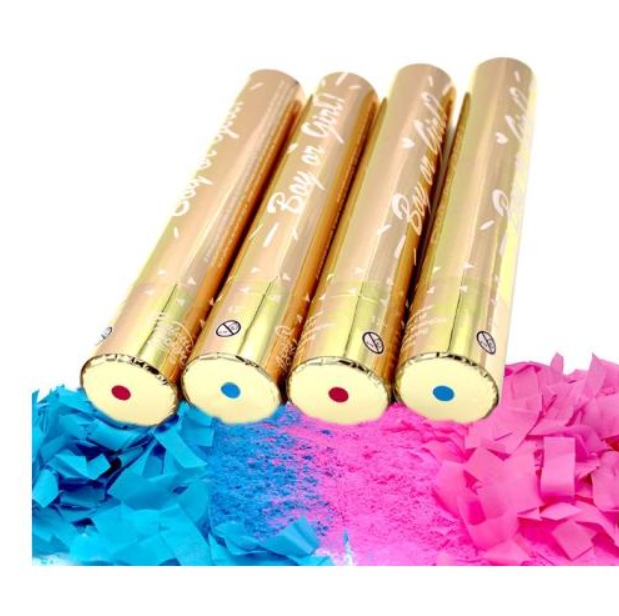 streamers gender reveal confetti PARTY POPPER