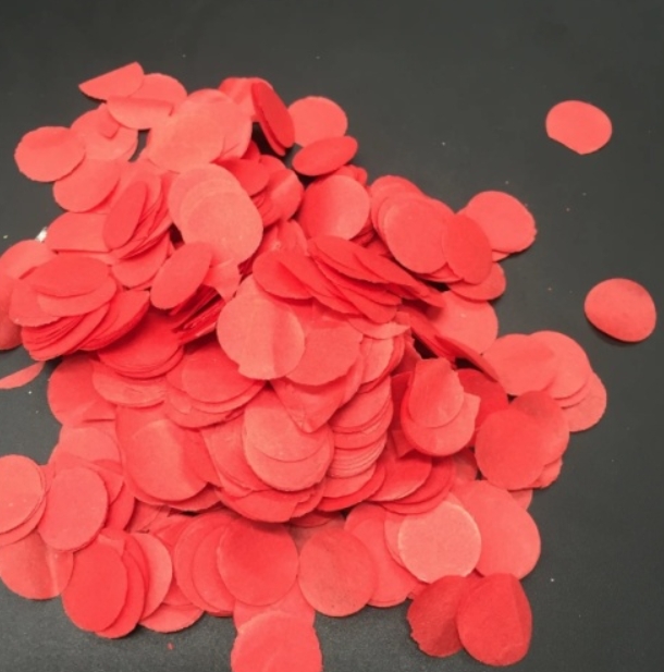 Sparkling Reveal pink /blue round metallic tissue
