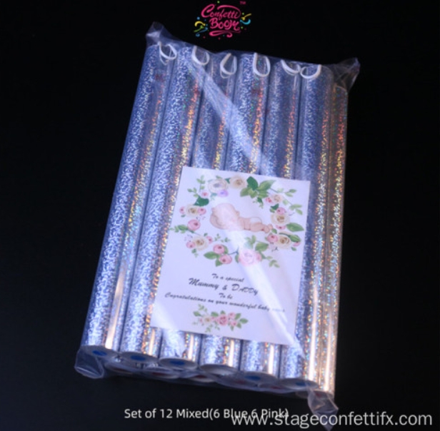 Gender Reveal Confetti Wands