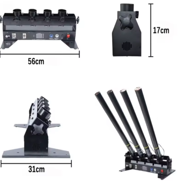 DMX four Heads Electric Shooer Machine