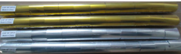 Gold silver metallic streamers