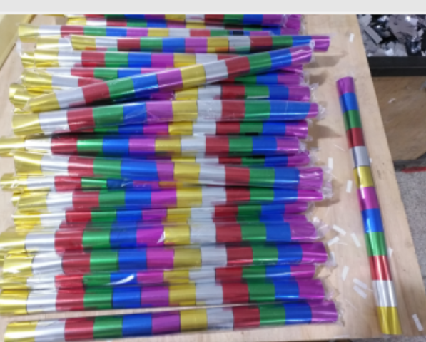 Gold silver metallic streamers