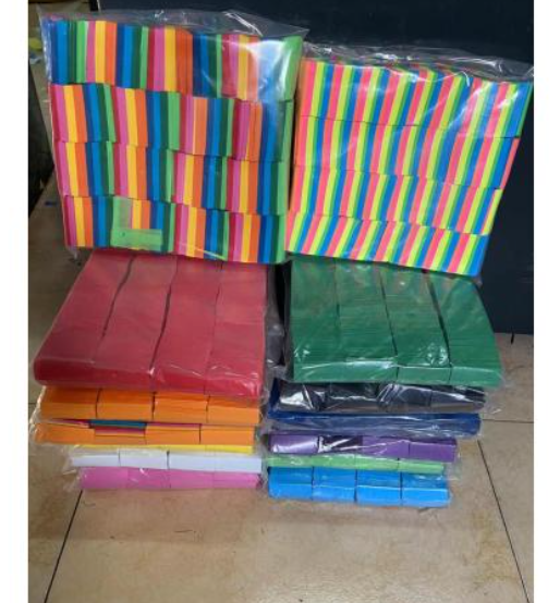 Paper confetti rectangle different colors