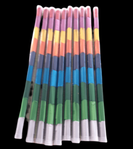Different Color Confetti Packing In Tube