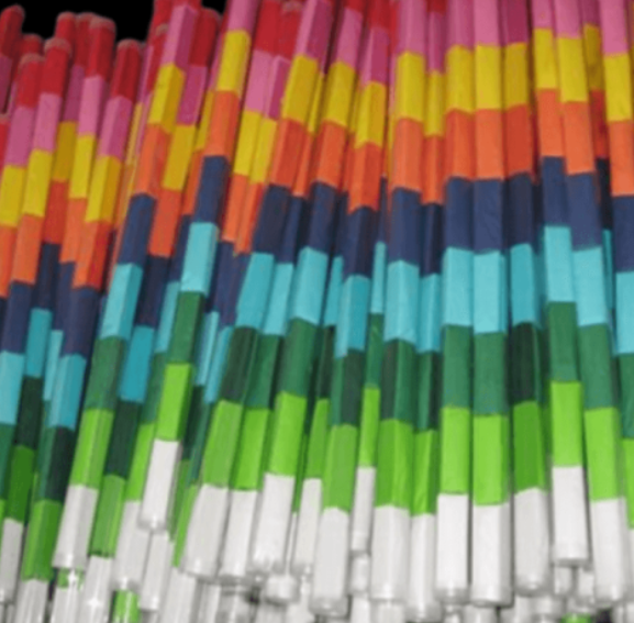 Different Color Confetti Packing In Tube