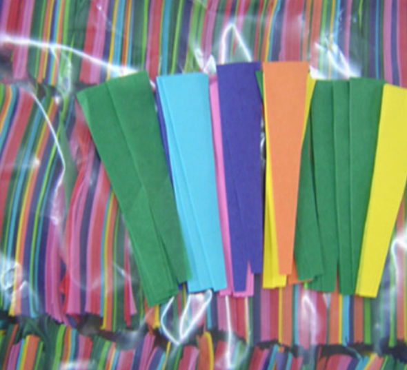 Multicolor Trapezoid Tissue Confetti