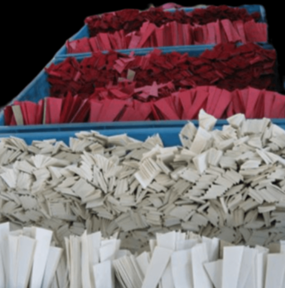 Multicolor Trapezoid Tissue Confetti