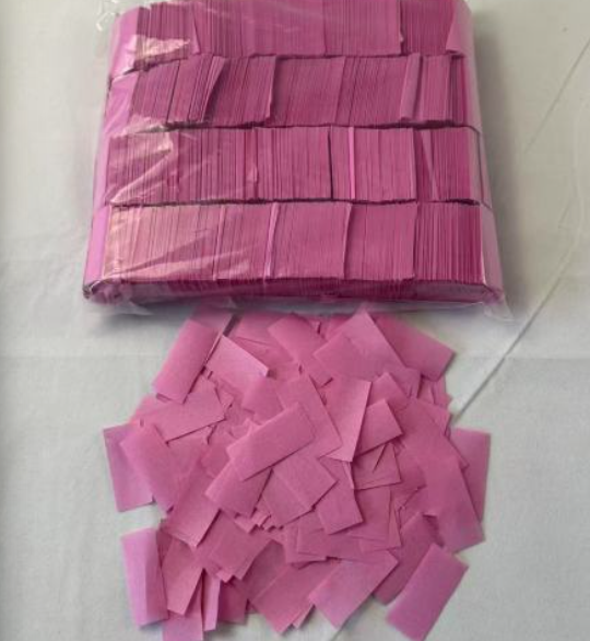Pink Rectangular Celebration Confetti