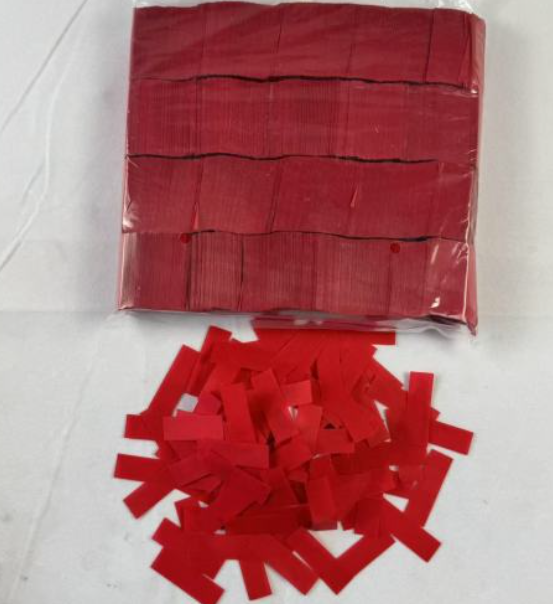 Red Rectangular Celebration Confetti