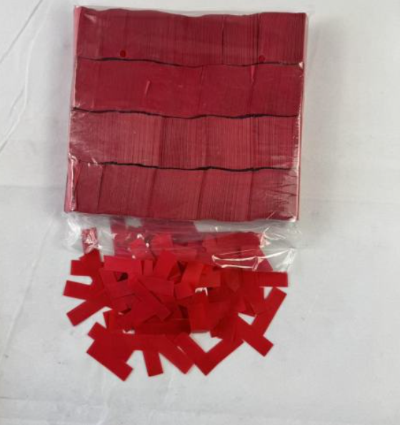 Red Rectangular Celebration Confetti
