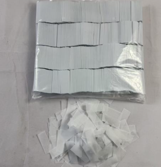 White Rectangular Celebration Confetti
