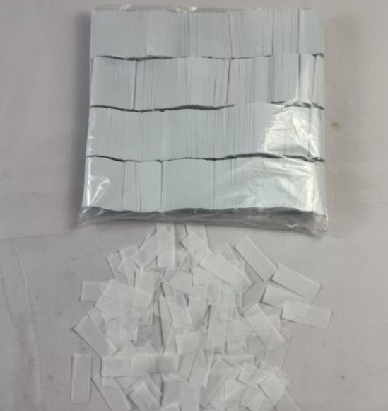 White Rectangular Celebration Confetti