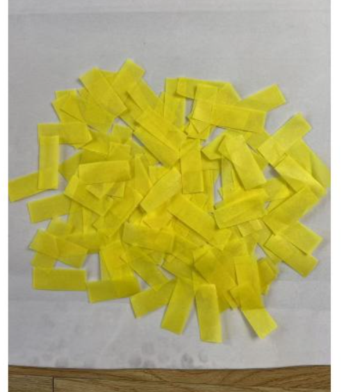 Yellow Rectangular Celebration Confetti