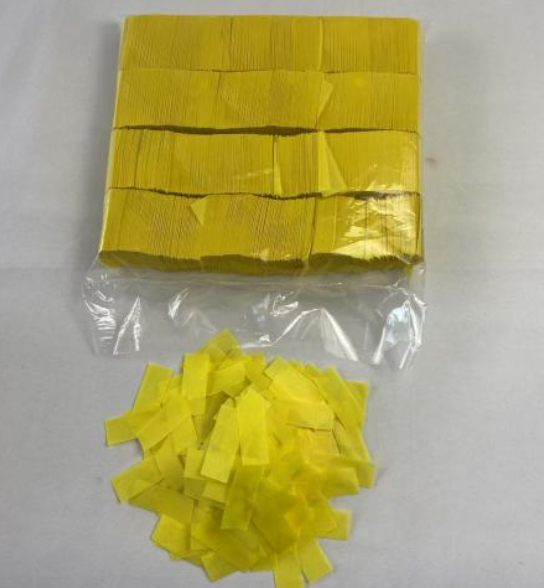 Yellow Rectangular Celebration Confetti