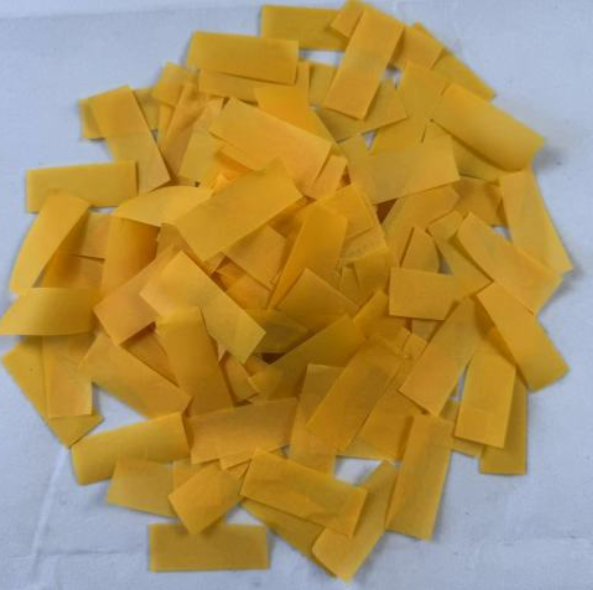 Orange Rectangular Celebration Confetti