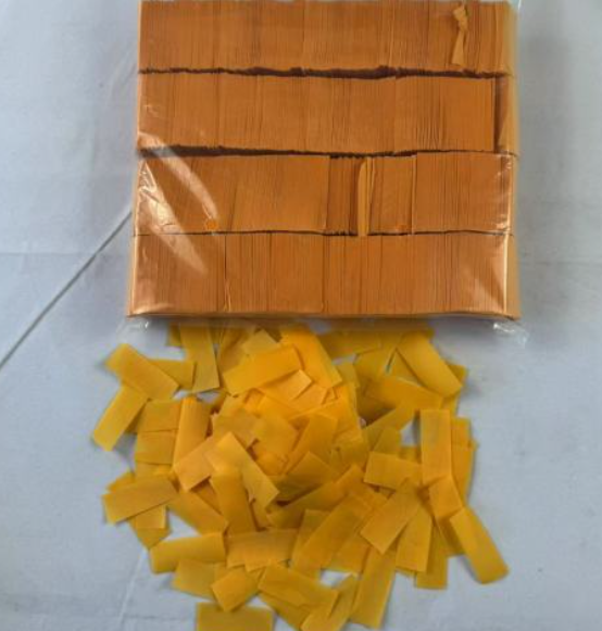 Orange Rectangular Celebration Confetti