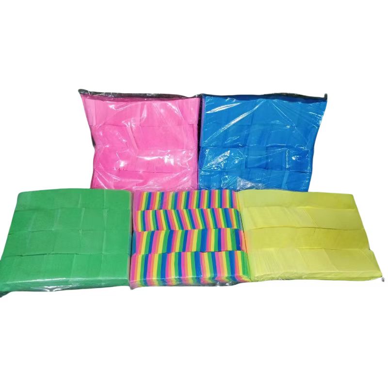 Paper confetti rectangle different colors