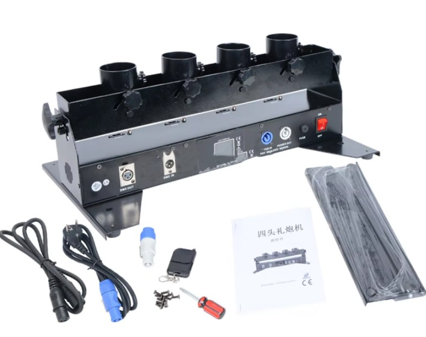 Four heads launcher DMX Electric Confetti Machine